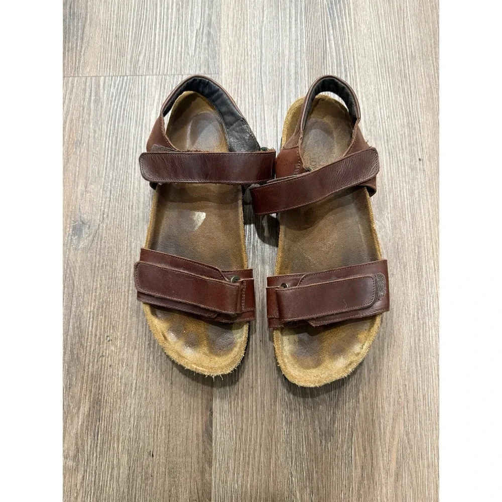 Naot Mens Leather Lappland Sandals Size 44 Sz 11-11.5 Brown  display picture 1